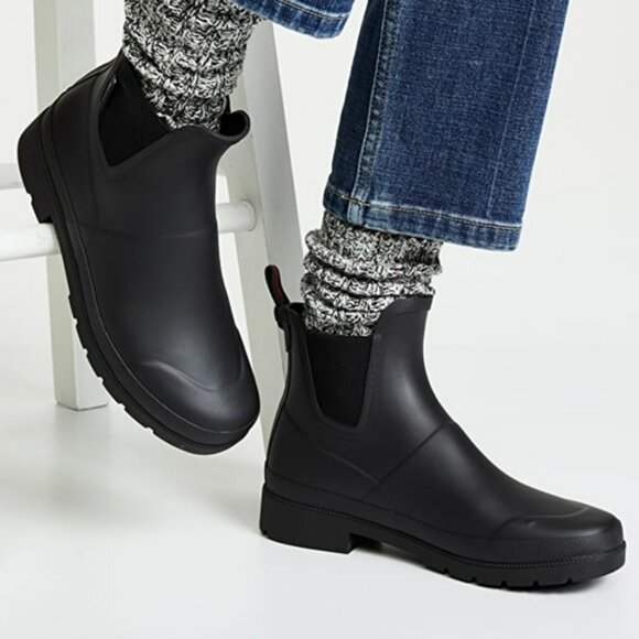 Tretorn Shoes - Tretorn Black Winter Rain Boots